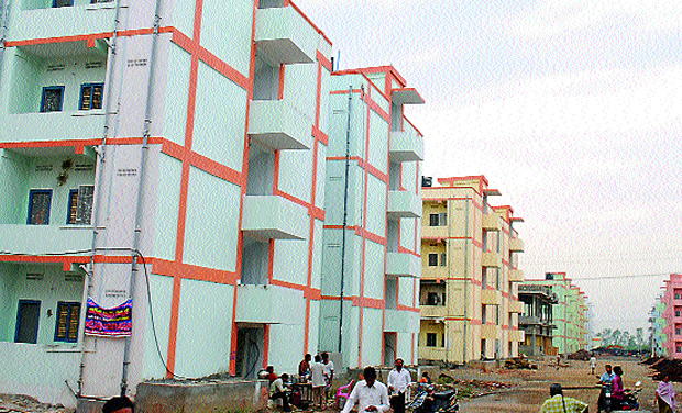The JNNURM housing scheme at Jakkampudi Colony in Vijayawada in which several flats are yet to be completed and some are still not occupied. The JNNURM housing scheme at Jakkampudi Colony in Vijayawada in which several flats are yet to be completed and some are still not occupied.